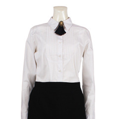 홀복,서빙복,써빙복,긴팔셔츠유니폼 4206/핀턱 흰색